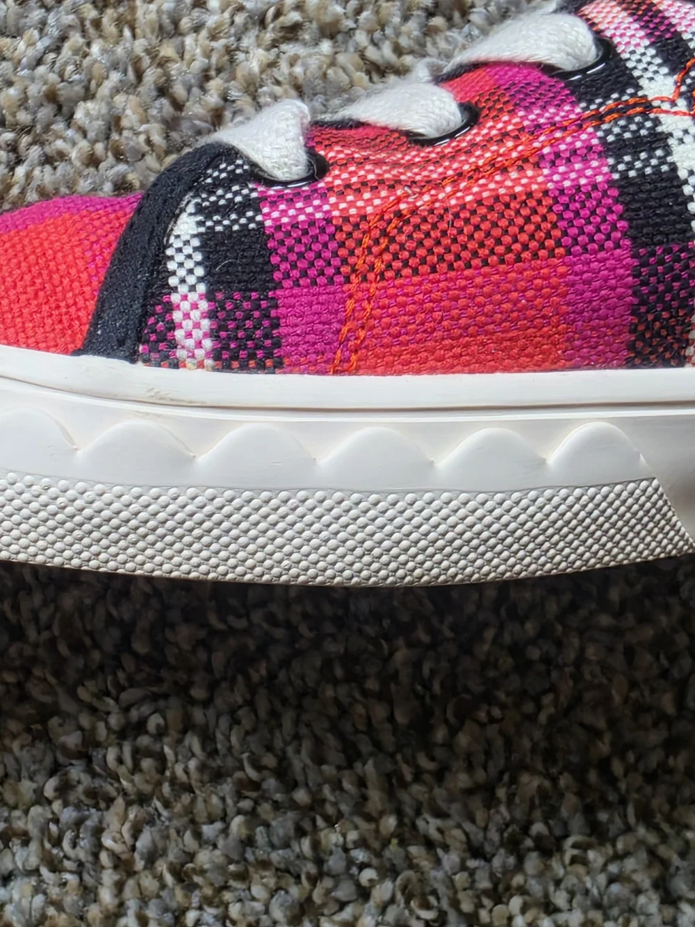 kate spade Pink Plaid Low-Top Sneakers